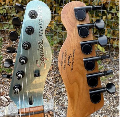 Fender-Squier Telecaster, maple, gun metal